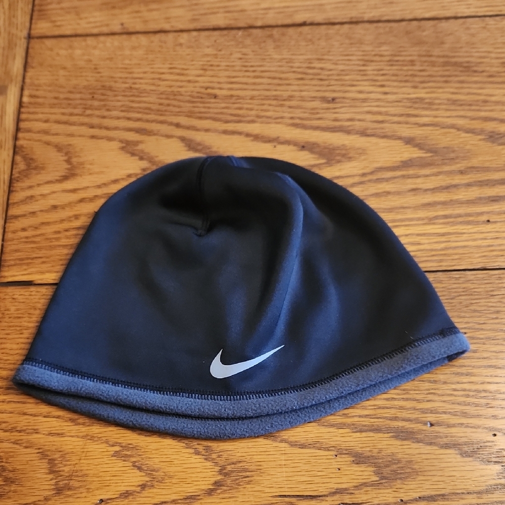 Nike Dark Blue Beanie with White Swoosh